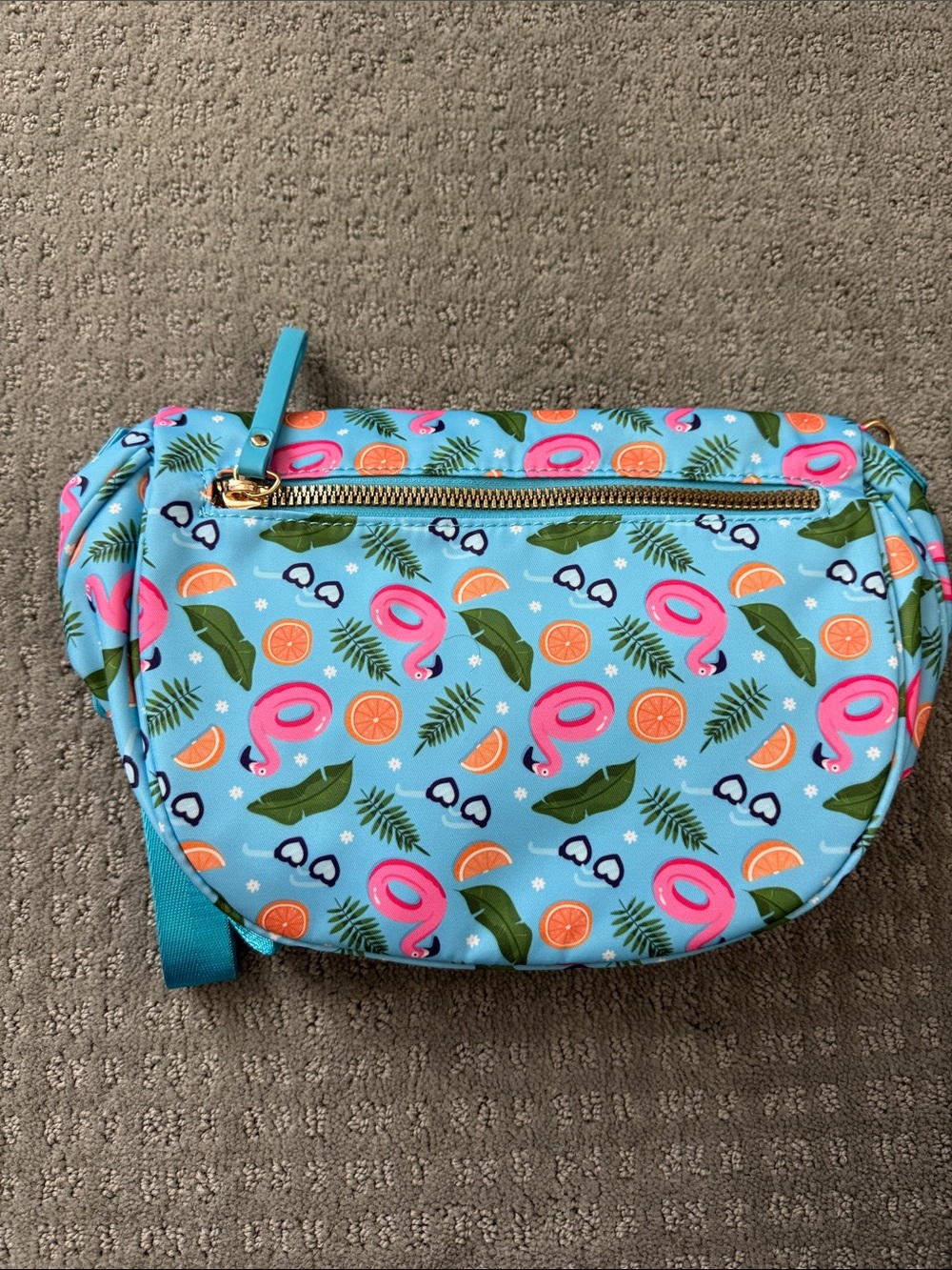 Emmafy GoFree Bum Bag Turquoise Blue Printed Crossbody - Picture 5 of 6
